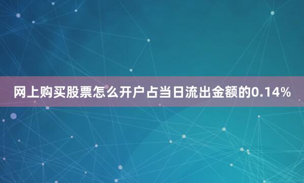 网上购买股票怎么开户占当日流出金额的0.14%